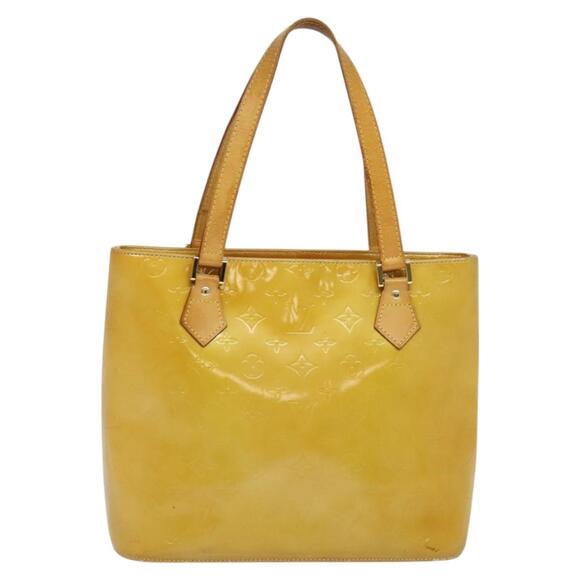 LOUIS VUITTON Monogram Vernis Houston Hand Bag Beige M91004 - Picture 2 of 13